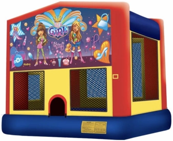 Girl theme moonwalk bounce rental