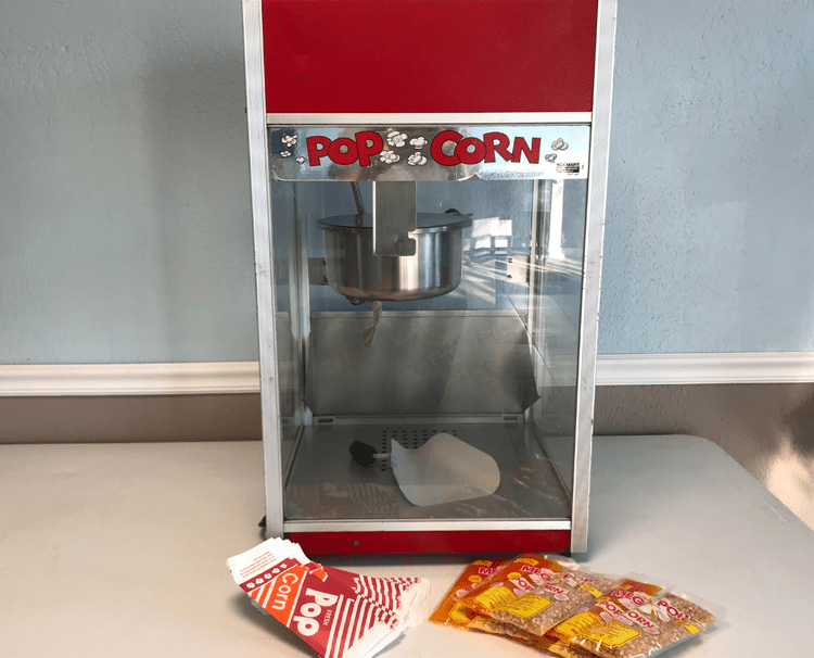 Popcorn machine maker rental in houston and pearland